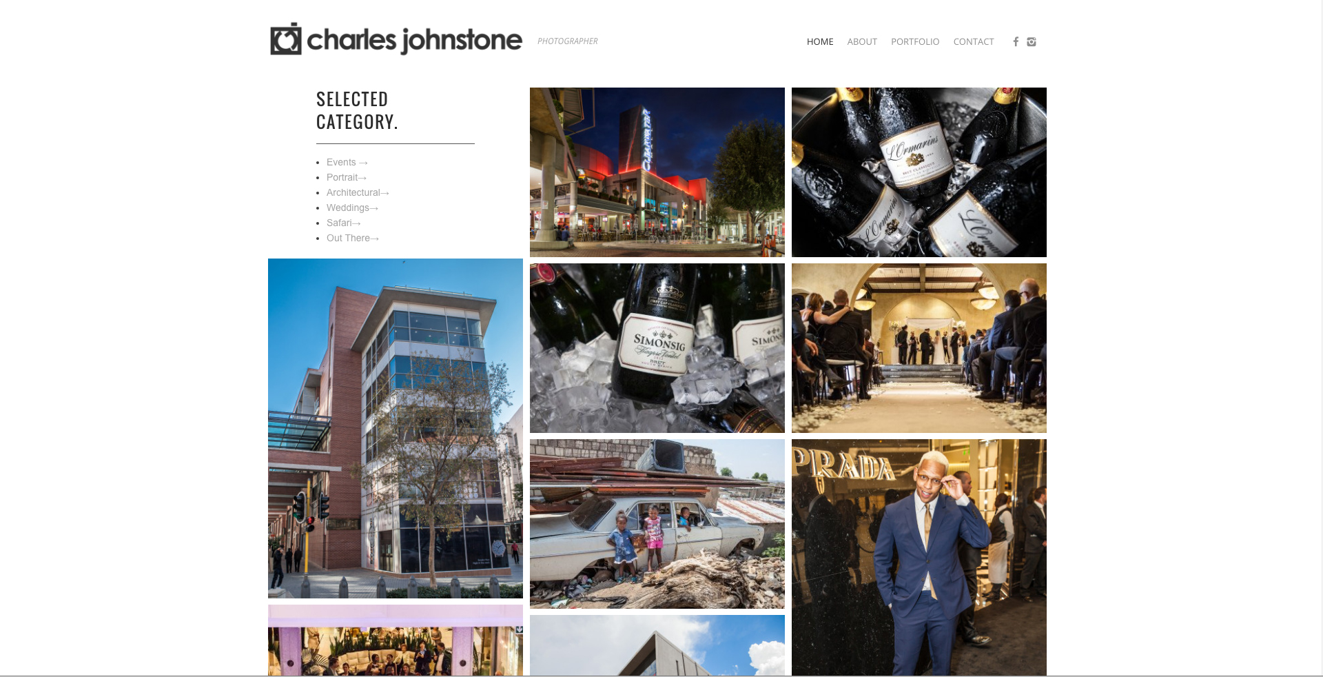 Charles Johnstone Photography webiste