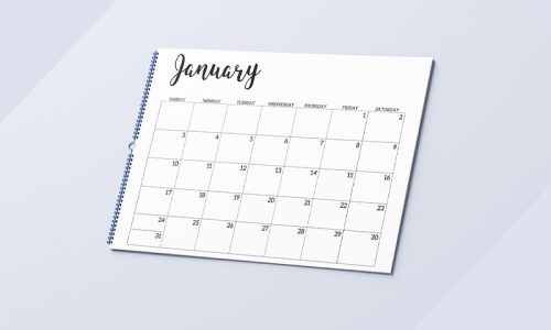 Get Free Printable Black And White Calendar 2021 Pics